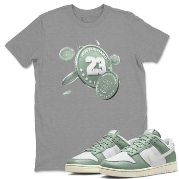 Dunk Mica Green Sneaker Match Tees Coin Drop Sneaker Tees Dunk OG Low Mica Green Sneaker Release Tees Unisex Shirts Heather Grey 1