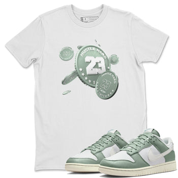 Dunk Mica Green Sneaker Match Tees Coin Drop Sneaker Tees Dunk OG Low Mica Green Sneaker Release Tees Unisex Shirts White 1