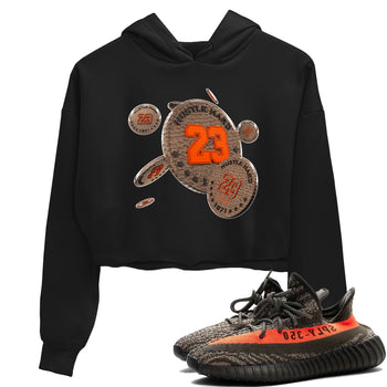 Yeezy 350 Carbon Beluga shirt to match jordans Coin Drop sneaker tees Adidas Yeezy Boost 350 Carbon Beluga SNRT Sneaker Release Tees Black 1 Crop T-Shirt