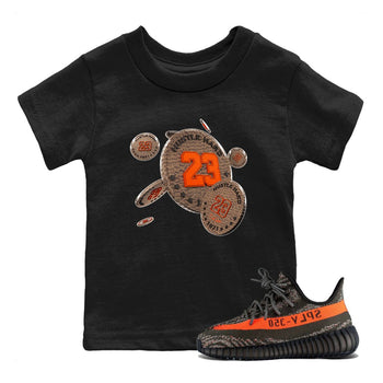 Yeezy 350 Carbon Beluga shirt to match jordans Coin Drop sneaker tees Adidas Yeezy Boost 350 Carbon Beluga SNRT Sneaker Release Tees Baby Toddler Black 1 T-Shirt
