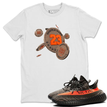 Yeezy 350 Carbon Beluga shirt to match jordans Coin Drop sneaker tees Adidas Yeezy Boost 350 Carbon Beluga SNRT Sneaker Release Tees Unisex White 1 T-Shirt