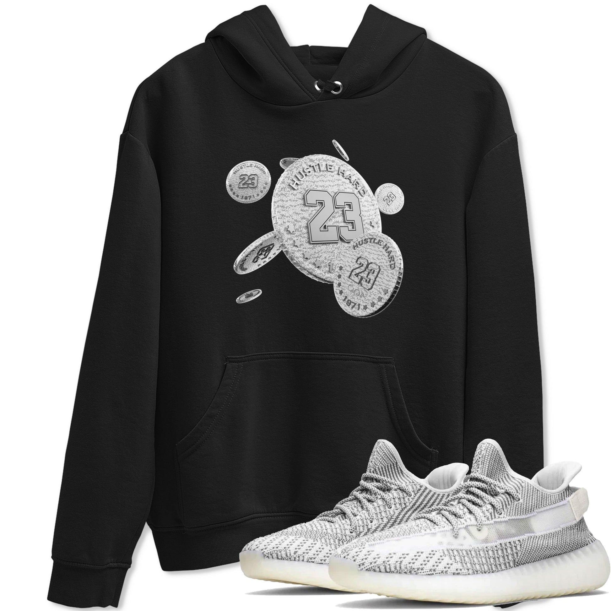 Yeezy 350 Static shirt to match jordans Coin Drop sneaker tees Adidas Yeezy 350 Static SNRT Sneaker Release Tees Unisex Black 1 T-Shirt
