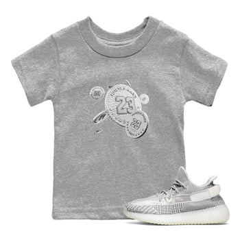 Yeezy 350 Static shirt to match jordans Coin Drop sneaker tees Adidas Yeezy 350 Static SNRT Sneaker Release Tees Baby Toddler Heather Grey 1 T-Shirt