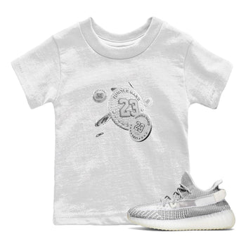 Yeezy 350 Static shirt to match jordans Coin Drop sneaker tees Adidas Yeezy 350 Static SNRT Sneaker Release Tees Baby Toddler White 1 T-Shirt