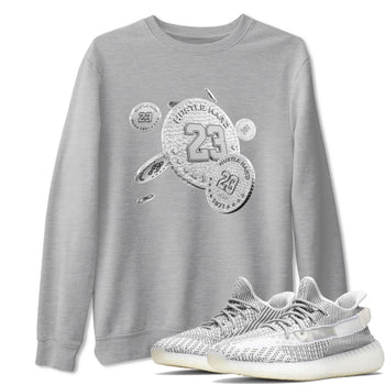 Yeezy 350 Static shirt to match jordans Coin Drop sneaker tees Adidas Yeezy 350 Static SNRT Sneaker Release Tees Unisex Heather Grey 1 T-Shirt