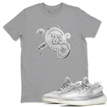 Yeezy 350 Static shirt to match jordans Coin Drop sneaker tees Adidas Yeezy 350 Static SNRT Sneaker Release Tees Unisex Heather Grey 1 T-Shirt