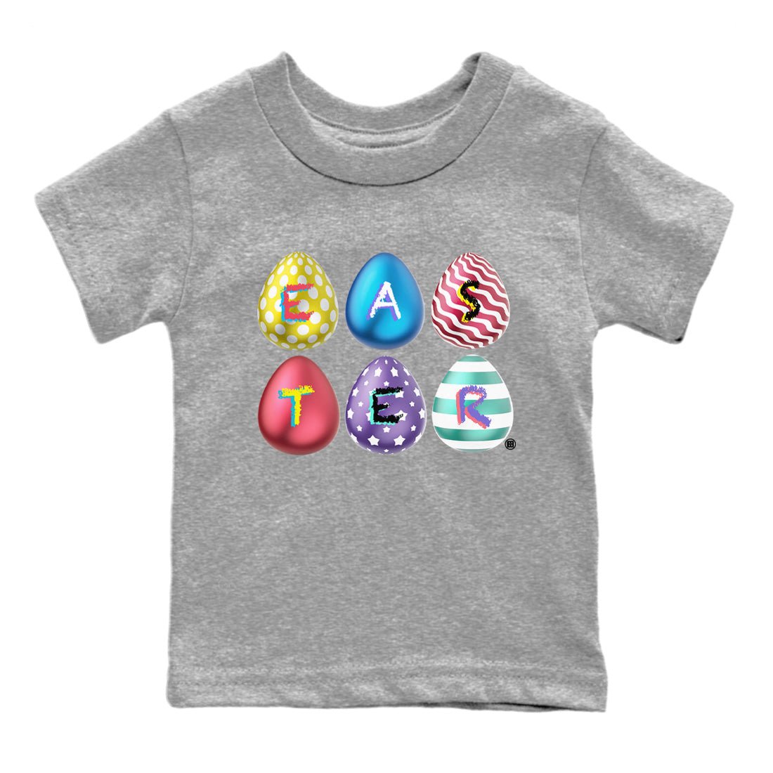 Dunk Easter Candy Sneaker Match Tees Colorful Easter Sneaker Tees Holiday Easter T-Shirt Sneaker Release Tees Kids Shirts Heather Grey 2