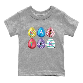 Dunk Easter Candy Sneaker Match Tees Colorful Easter Sneaker Tees Holiday Easter T-Shirt Sneaker Release Tees Kids Shirts Heather Grey 2