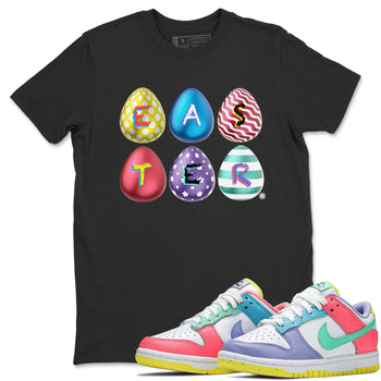 Dunk Easter Candy Sneaker Match Tees Colorful Easter Sneaker Tees Holiday Easter T-Shirt Sneaker Release Tees Unisex Shirts Black 1