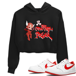 Air Jordan 1 University Red shirt to match jordans Control Freak sneaker tees Air Jordan 1 University Red SNRT Sneaker Tees Casual Crew Neck T-Shirt Black 1 Crop T-Shirt