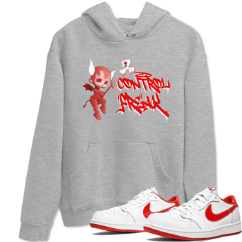 Air Jordan 1 University Red shirt to match jordans Control Freak sneaker tees Air Jordan 1 University Red SNRT Sneaker Tees Casual Crew Neck T-Shirt Unisex Heather Grey 1 T-Shirt