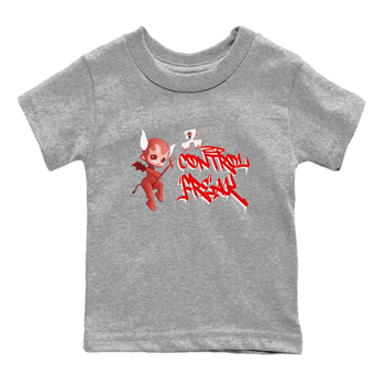 Air Jordan 1 University Red shirt to match jordans Control Freak sneaker tees Air Jordan 1 University Red SNRT Sneaker Tees Casual Crew Neck T-Shirt Baby Toddler Heather Grey 2 T-Shirt