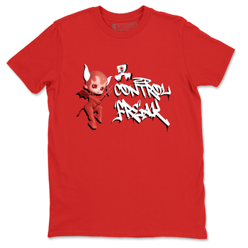 Air Jordan 1 University Red shirt to match jordans Control Freak sneaker tees Air Jordan 1 University Red SNRT Sneaker Tees Casual Crew Neck T-Shirt Unisex Red 2 T-Shirt