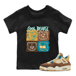 Air Jordan 4 GS Cacao Wow Match To Jordans Cool Bears Sneaker Tees Air Jordan 4 Cacao Wow SNRT Sneaker Release Tees Kids Shirts Black 1