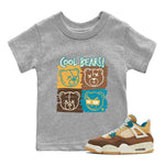 Air Jordan 4 GS Cacao Wow Match To Jordans Cool Bears Sneaker Tees Air Jordan 4 Cacao Wow SNRT Sneaker Release Tees Kids Shirts Heather Grey 1