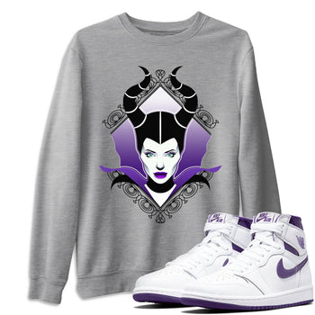 Jordan 1 WMNS Court Purple Sneaker Match Tees Court Purple Evil Sneaker Tees Jordan 1 WMNS Court Purple Sneaker Release Tees Unisex Shirts