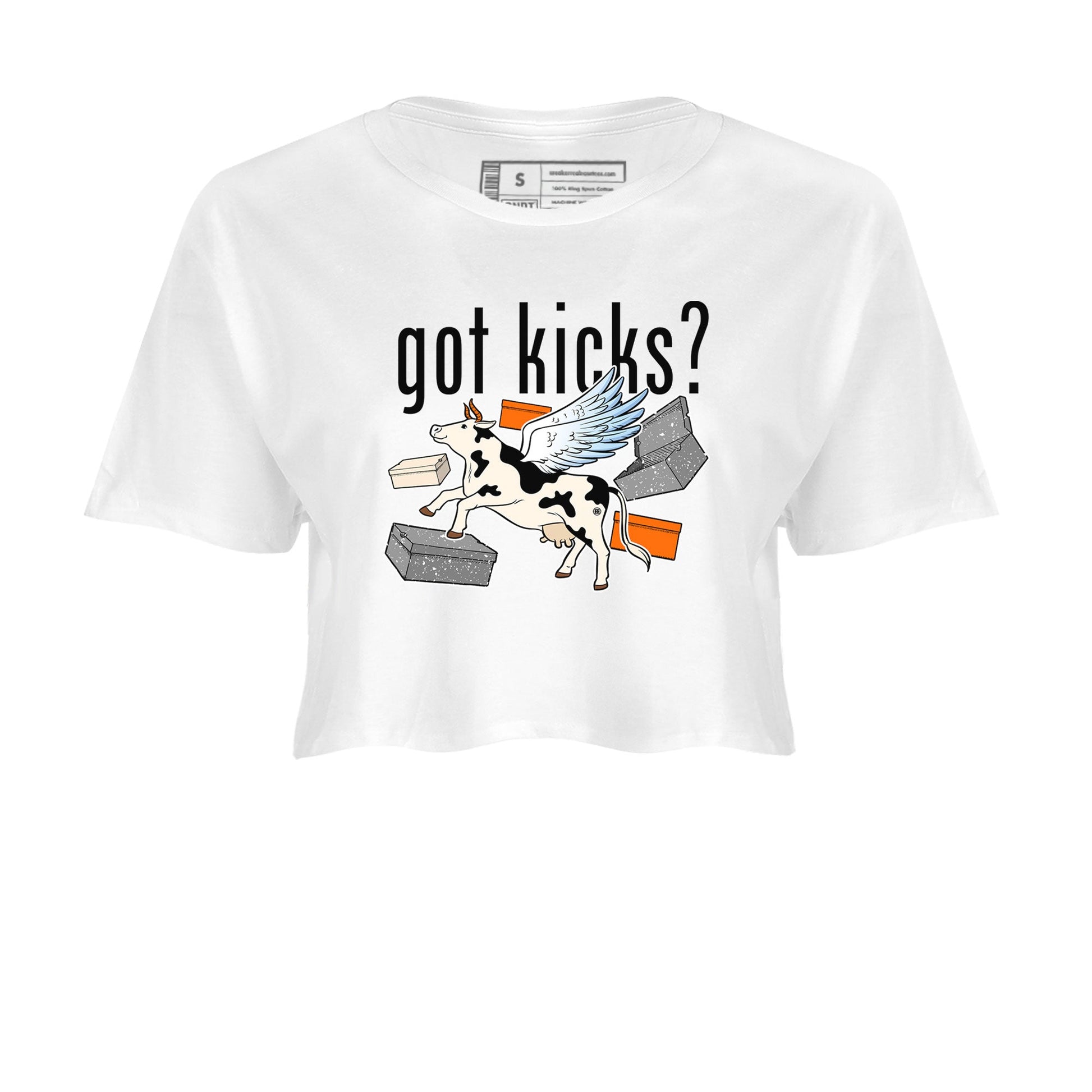 5s Craft shirt to match jordans Cow Got Kicks sneaker tees Air Jordan 5 Craft SNRT Sneaker Release Tees White 2 crop length shirt