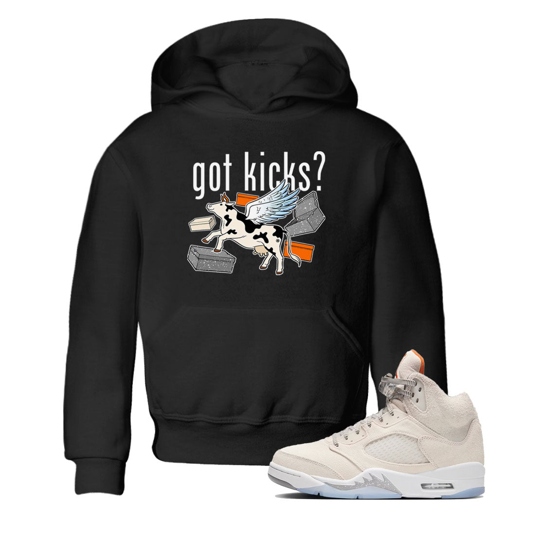 5s Craft shirt to match jordans Cow Got Kicks sneaker tees Air Jordan 5 Craft SNRT sneaker release tees baby toddler Black 1 cotton Shirt