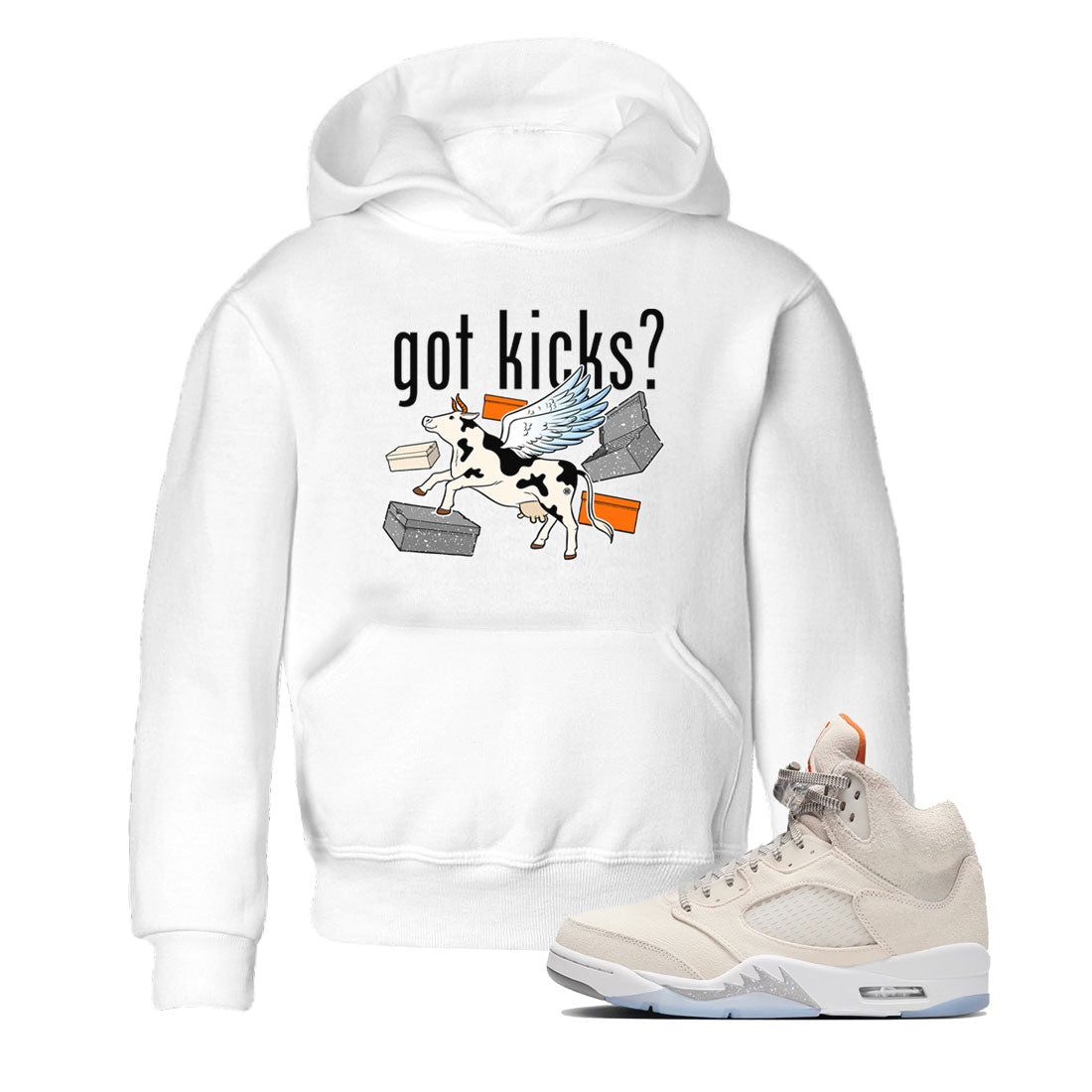 5s Craft shirt to match jordans Cow Got Kicks sneaker tees Air Jordan 5 Craft SNRT sneaker release tees baby toddler White 1 cotton Shirt