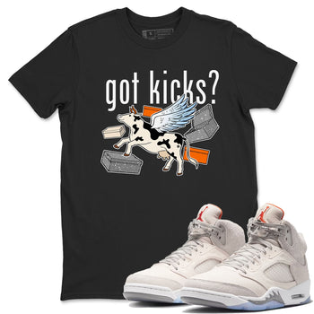 5s Craft shirt to match jordans Cow Got Kicks sneaker tees Air Jordan 5 Craft SNRT Sneaker Release Tees unisex cotton Black 1 crew neck shirt