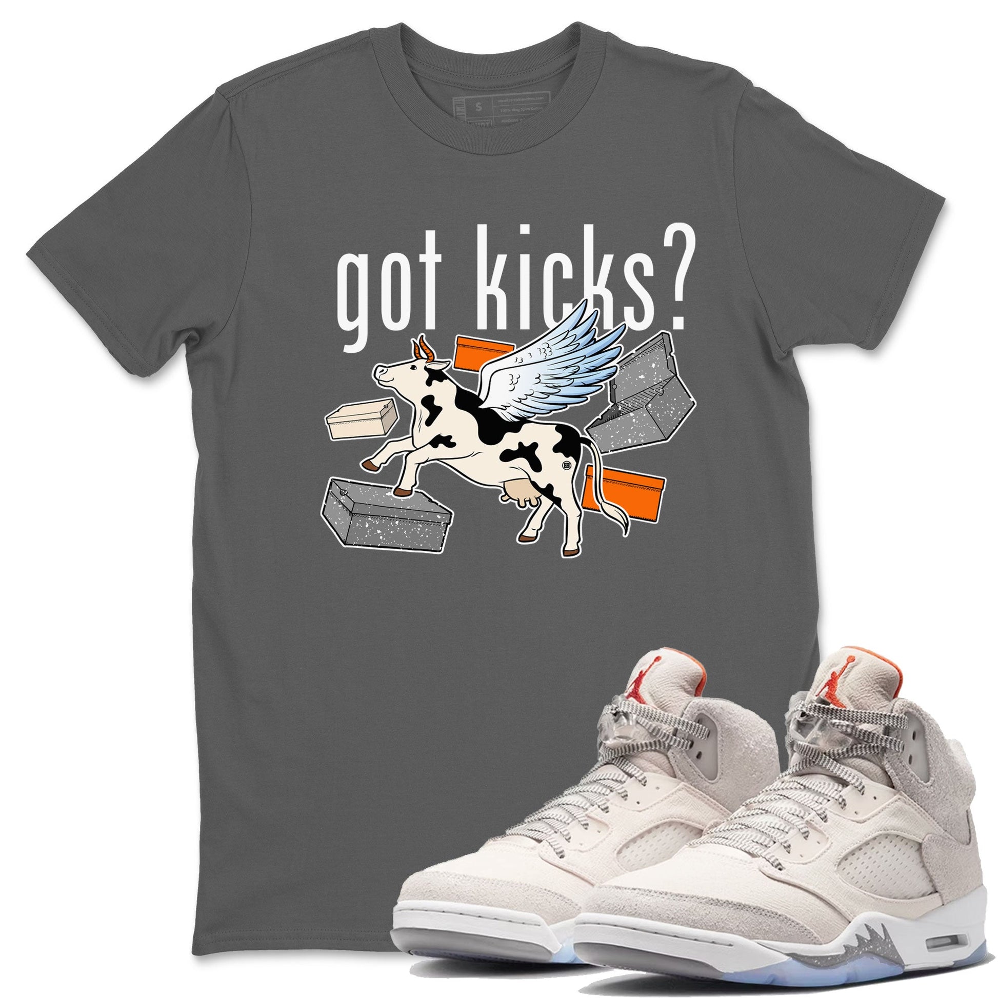 5s Craft shirt to match jordans Cow Got Kicks sneaker tees Air Jordan 5 Craft SNRT Sneaker Release Tees unisex cotton Cool Grey 1 crew neck shirt