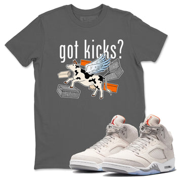 5s Craft shirt to match jordans Cow Got Kicks sneaker tees Air Jordan 5 Craft SNRT Sneaker Release Tees unisex cotton Cool Grey 1 crew neck shirt