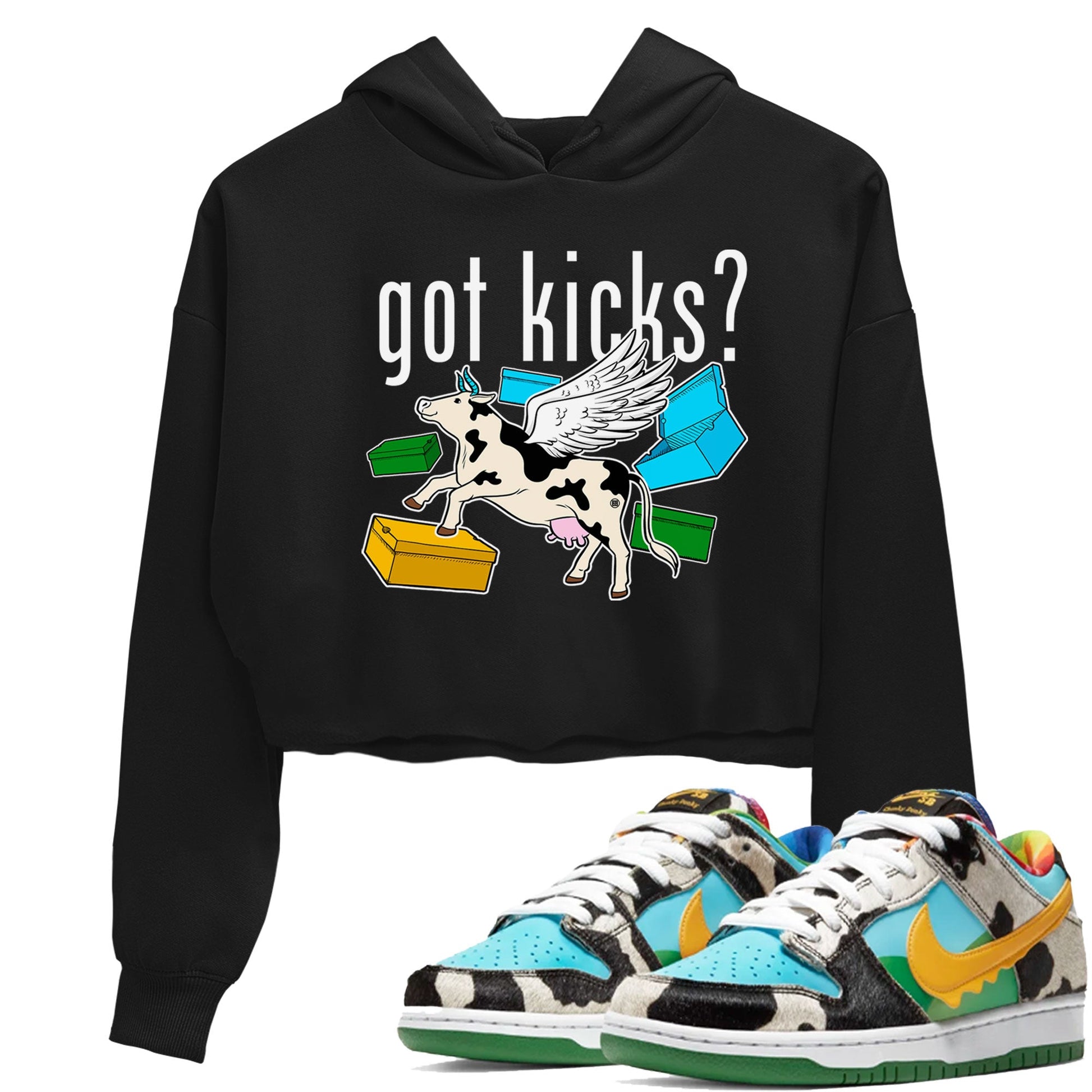 Nike Dunk Chunky Dunky shirt to match jordans Cow Got Kicks sneaker tees Dunks Chunky Dunky SNRT Sneaker Release Tees Black 1 crop length shirt