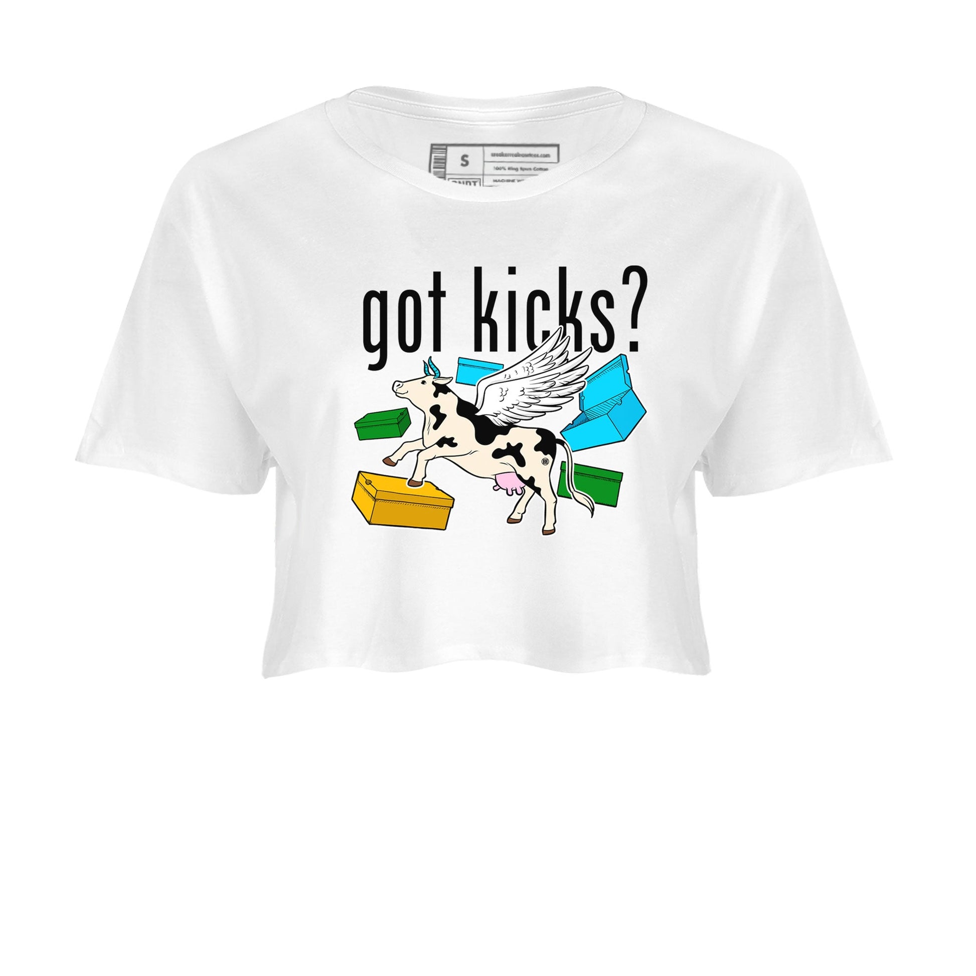 Nike Dunk Chunky Dunky shirt to match jordans Cow Got Kicks sneaker tees Dunks Chunky Dunky SNRT Sneaker Release Tees White 2 crop length shirt