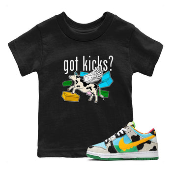 Nike Dunk Chunky Dunky shirt to match jordans Cow Got Kicks sneaker tees Dunks Chunky Dunky SNRT Sneaker release tees baby toddler Black 1 cotton Shirt