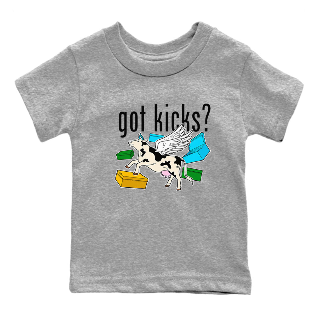 Nike Dunk Chunky Dunky shirt to match jordans Cow Got Kicks sneaker tees Dunks Chunky Dunky SNRT Sneaker release tees baby toddler Heather Grey 2 cotton Shirt
