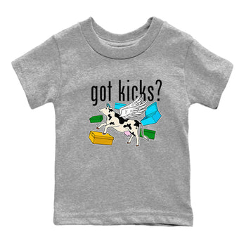 Nike Dunk Chunky Dunky shirt to match jordans Cow Got Kicks sneaker tees Dunks Chunky Dunky SNRT Sneaker release tees baby toddler Heather Grey 2 cotton Shirt