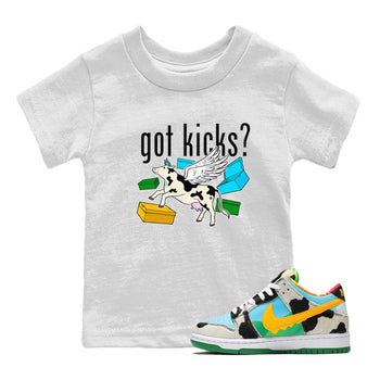 Nike Dunk Chunky Dunky shirt to match jordans Cow Got Kicks sneaker tees Dunks Chunky Dunky SNRT Sneaker release tees baby toddler White 1 cotton Shirt