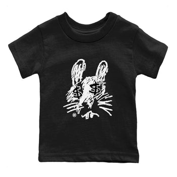 1s Black White shirt to match jordans Crayon Bunny sneaker tees Air Jordan 1 Black White SNRT sneaker release tees baby toddler Black 2 cotton Shirt