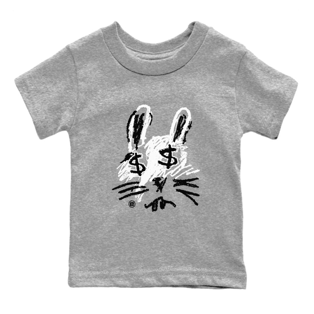 1s Black White shirt to match jordans Crayon Bunny sneaker tees Air Jordan 1 Black White SNRT sneaker release tees baby toddler Heather Grey 2 cotton Shirt