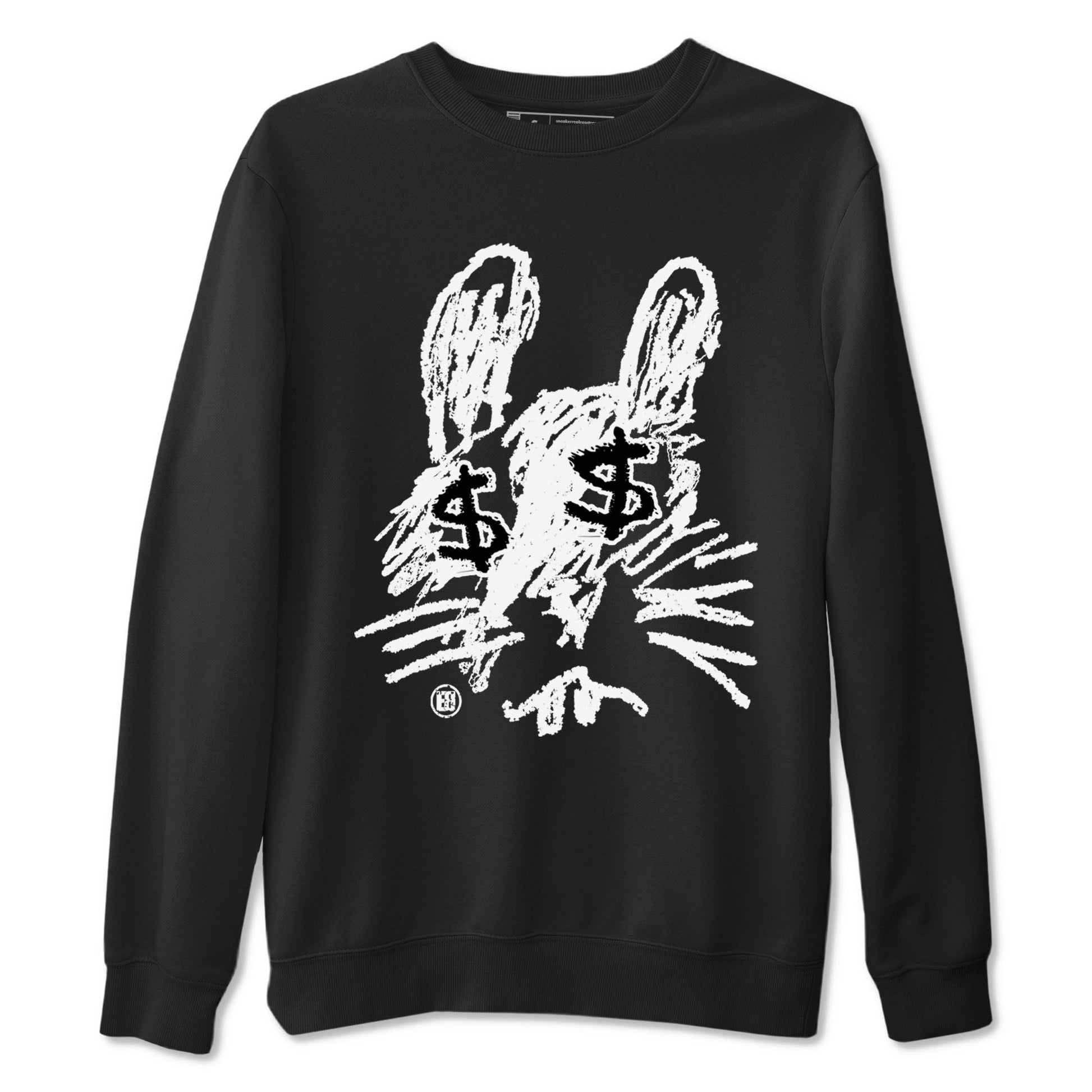 1s Black White shirt to match jordans Crayon Bunny sneaker tees Air Jordan 1 Black White SNRT Sneaker Release Tees unisex cotton Black 2 crew neck shirt