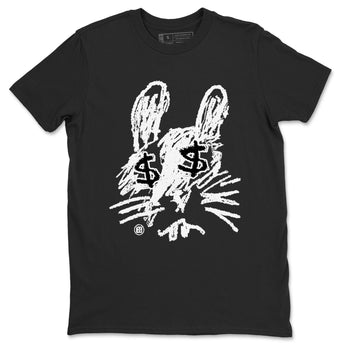 1s Black White shirt to match jordans Crayon Bunny sneaker tees Air Jordan 1 Black White SNRT Sneaker Release Tees unisex cotton Black 2 crew neck shirt