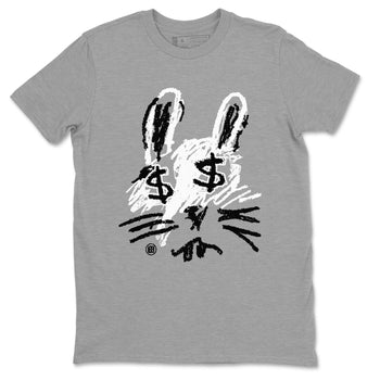 1s Black White shirt to match jordans Crayon Bunny sneaker tees Air Jordan 1 Black White SNRT Sneaker Release Tees unisex cotton Heather Grey 2 crew neck shirt