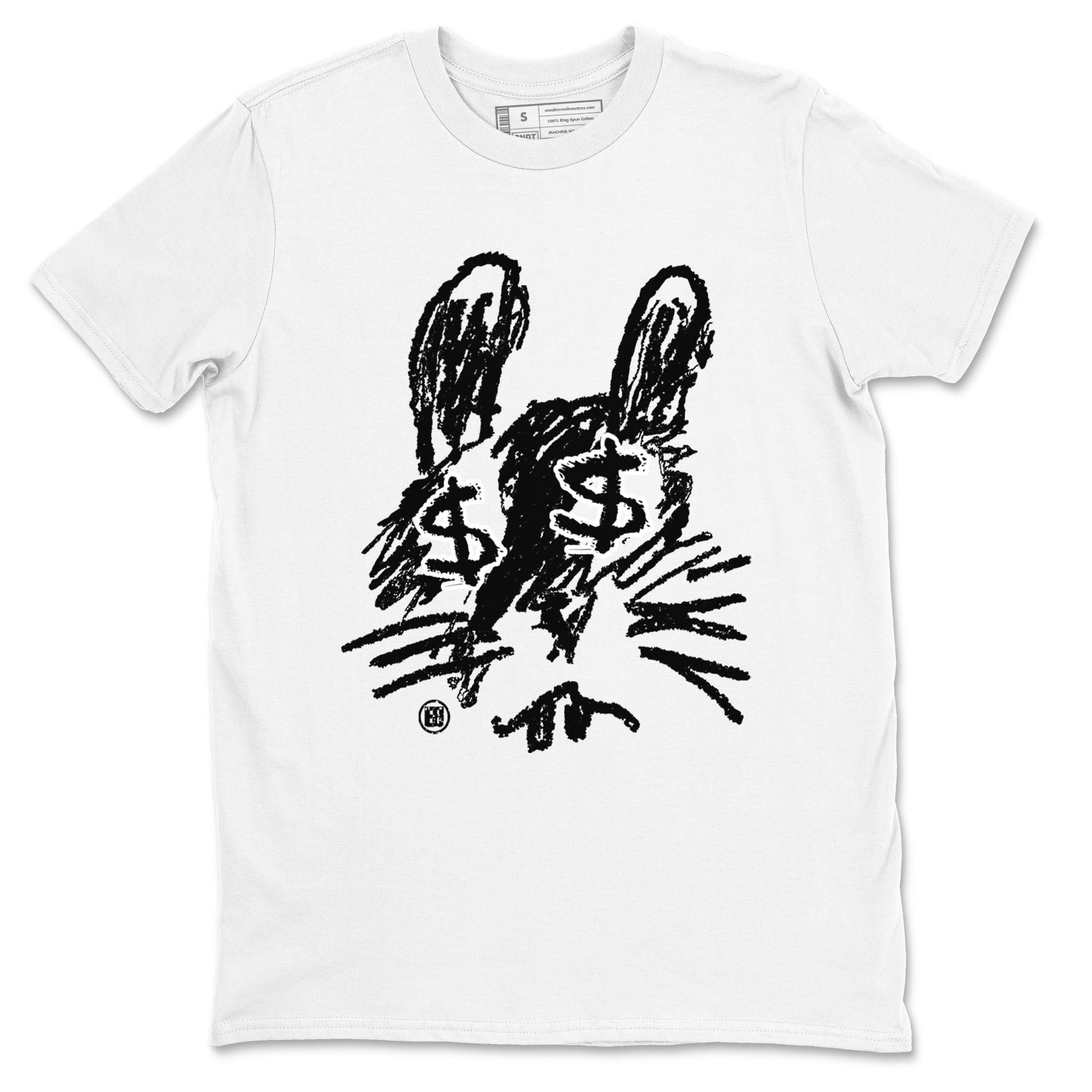 1s Black White shirt to match jordans Crayon Bunny sneaker tees Air Jordan 1 Black White SNRT Sneaker Release Tees unisex cotton White 2 crew neck shirt