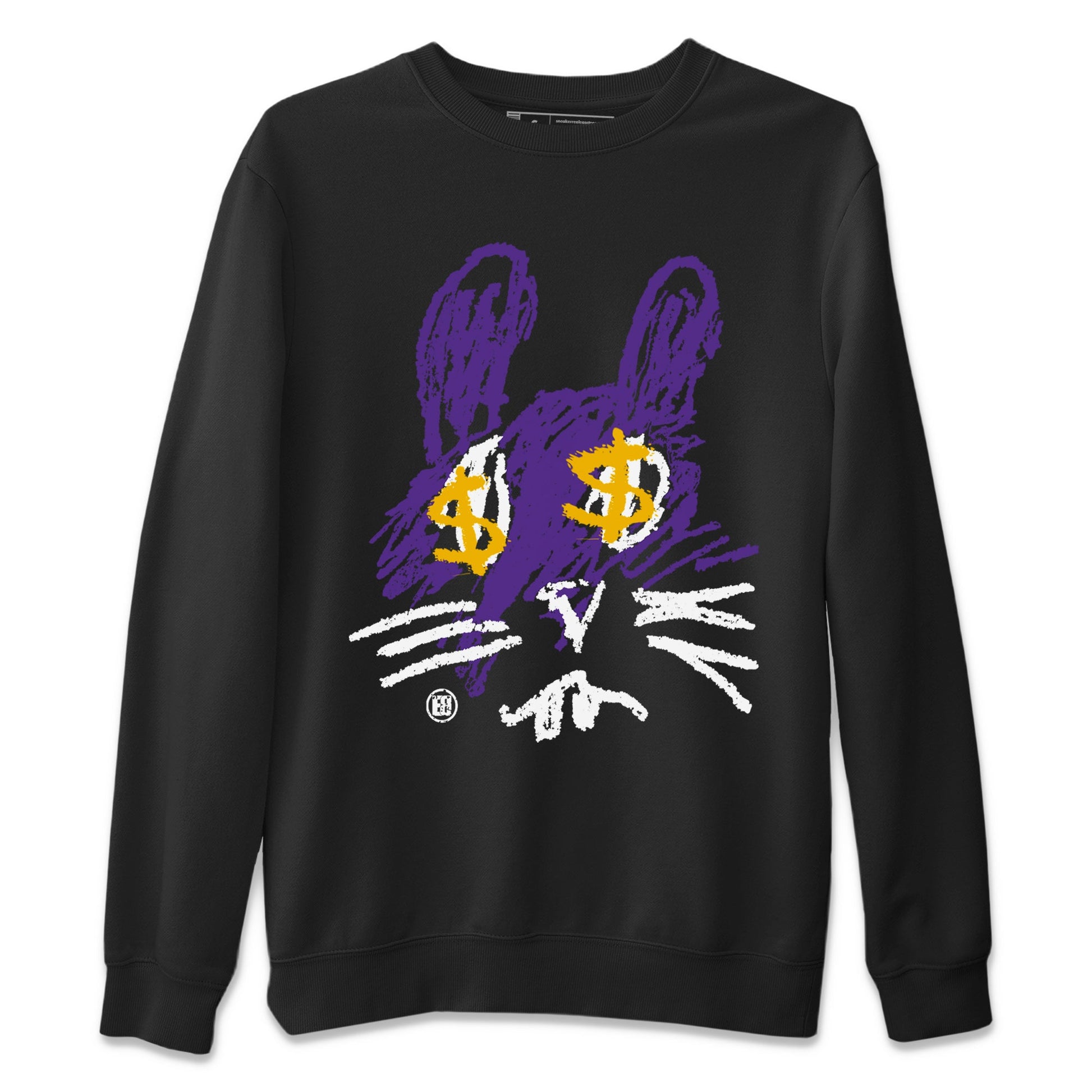 Air Jordan 12 Field Purple Sneaker Match Tees Crayon Bunny Sneaker Tees AJ12 Field Purple SNRT Sneaker Release Tees Unisex Shirts Black 2