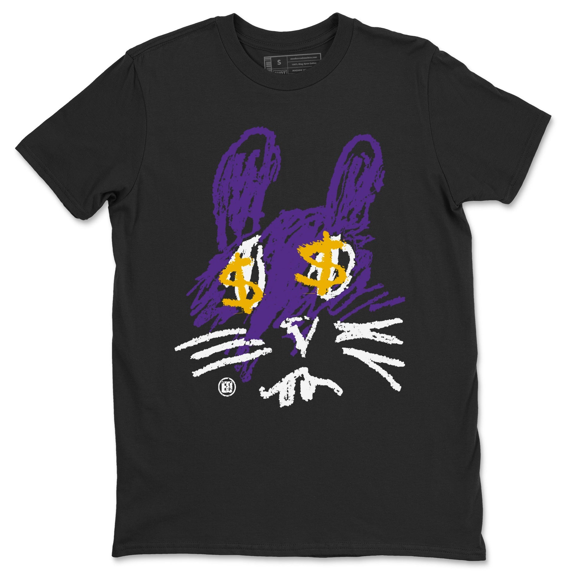 Air Jordan 12 Field Purple Sneaker Match Tees Crayon Bunny Sneaker Tees AJ12 Field Purple SNRT Sneaker Release Tees Unisex Shirts Black 2