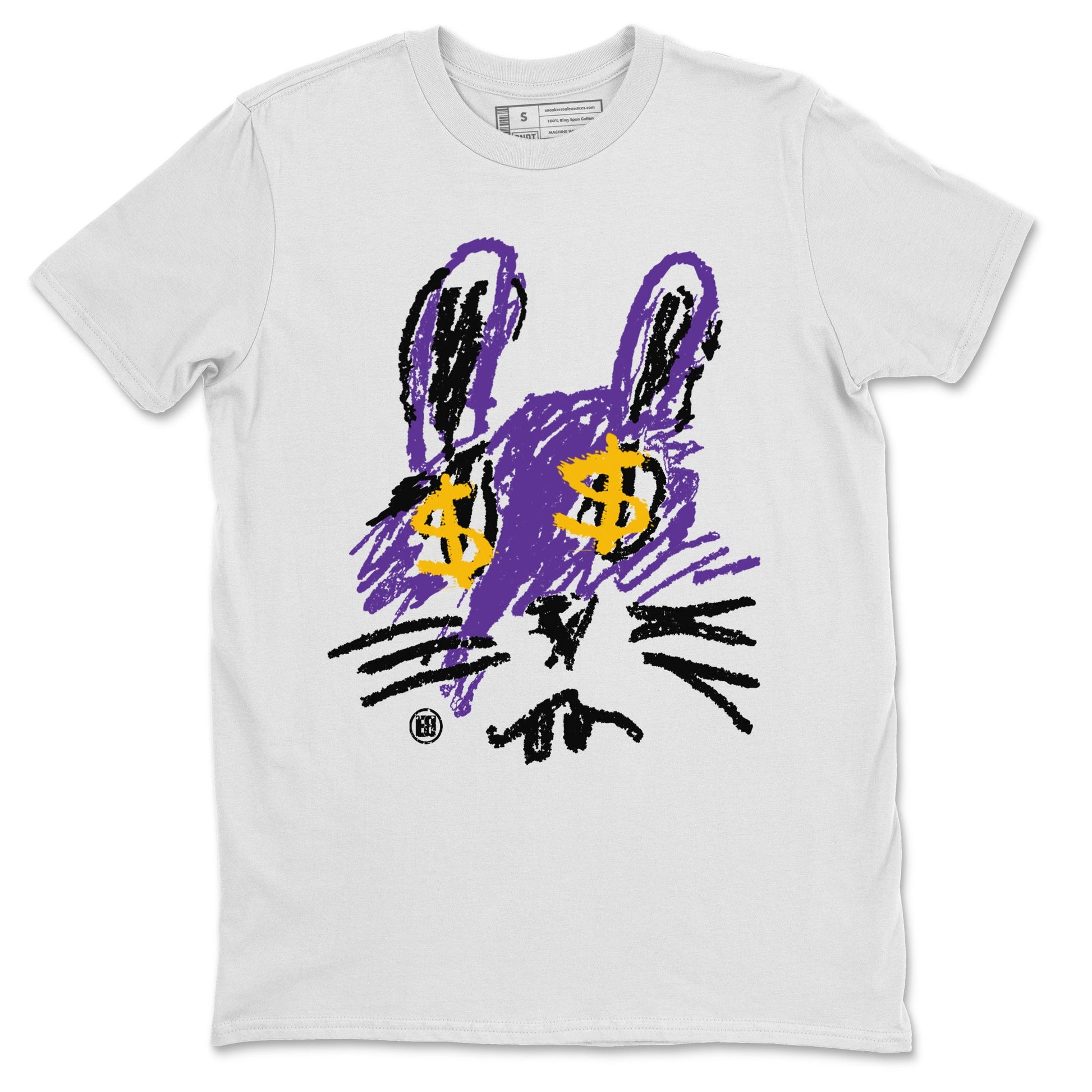 Air Jordan 12 Field Purple Sneaker Match Tees Crayon Bunny Sneaker Tees AJ12 Field Purple SNRT Sneaker Release Tees Unisex Shirts White 2