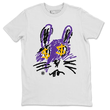 Air Jordan 12 Field Purple Sneaker Match Tees Crayon Bunny Sneaker Tees AJ12 Field Purple SNRT Sneaker Release Tees Unisex Shirts White 2