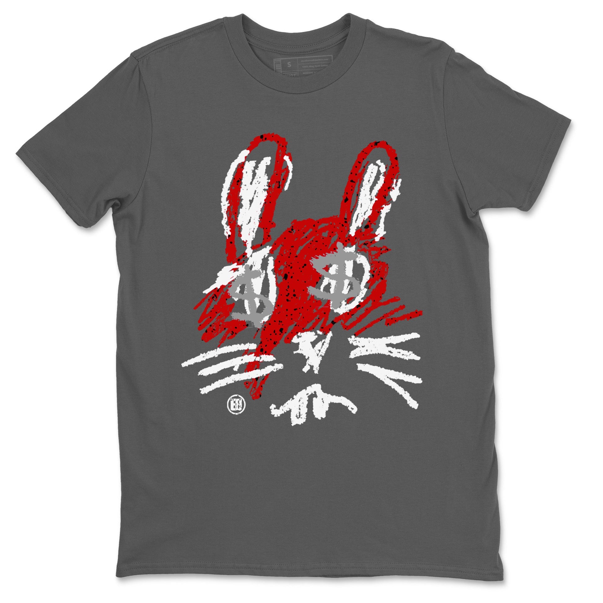 Air Jordan 4 Red Cement Sneaker Match Tees Crayon Bunny Sneaker Tees AJ4 Red Cement Sneaker Release Tees Unisex Shirts Cool Grey 2