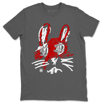 Air Jordan 4 Red Cement Sneaker Match Tees Crayon Bunny Sneaker Tees AJ4 Red Cement Sneaker Release Tees Unisex Shirts Cool Grey 2