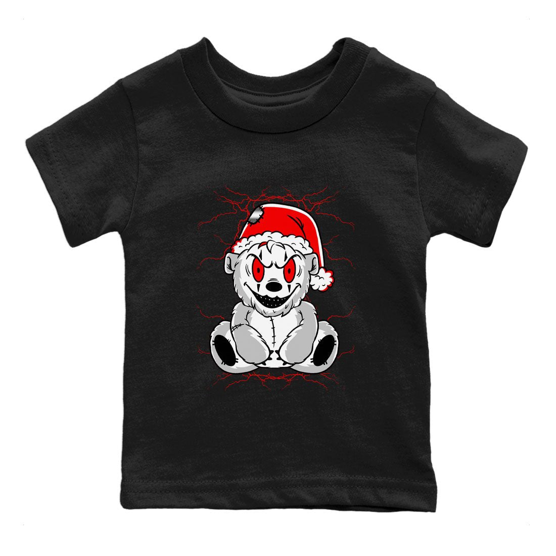 Air Jordan 12 Cherry shirt to match jordans Creepy Bear sneaker matching t-shirt 12s Cherry SNRT Sneaker Release Tees Baby Toddler Black 2 T-Shirt