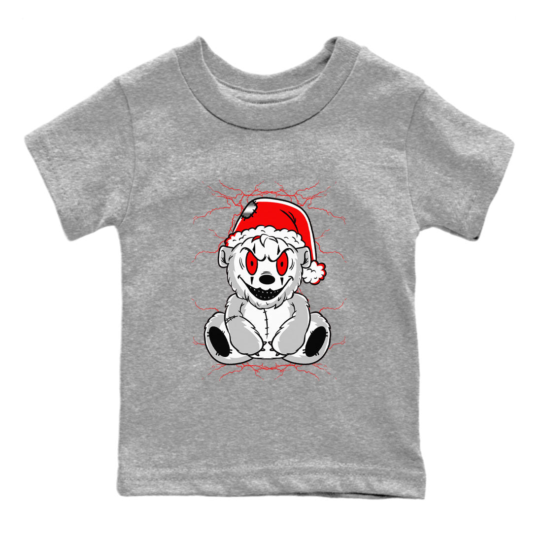 Air Jordan 12 Cherry shirt to match jordans Creepy Bear sneaker matching t-shirt 12s Cherry SNRT Sneaker Release Tees Baby Toddler Heather Grey 2 T-Shirt