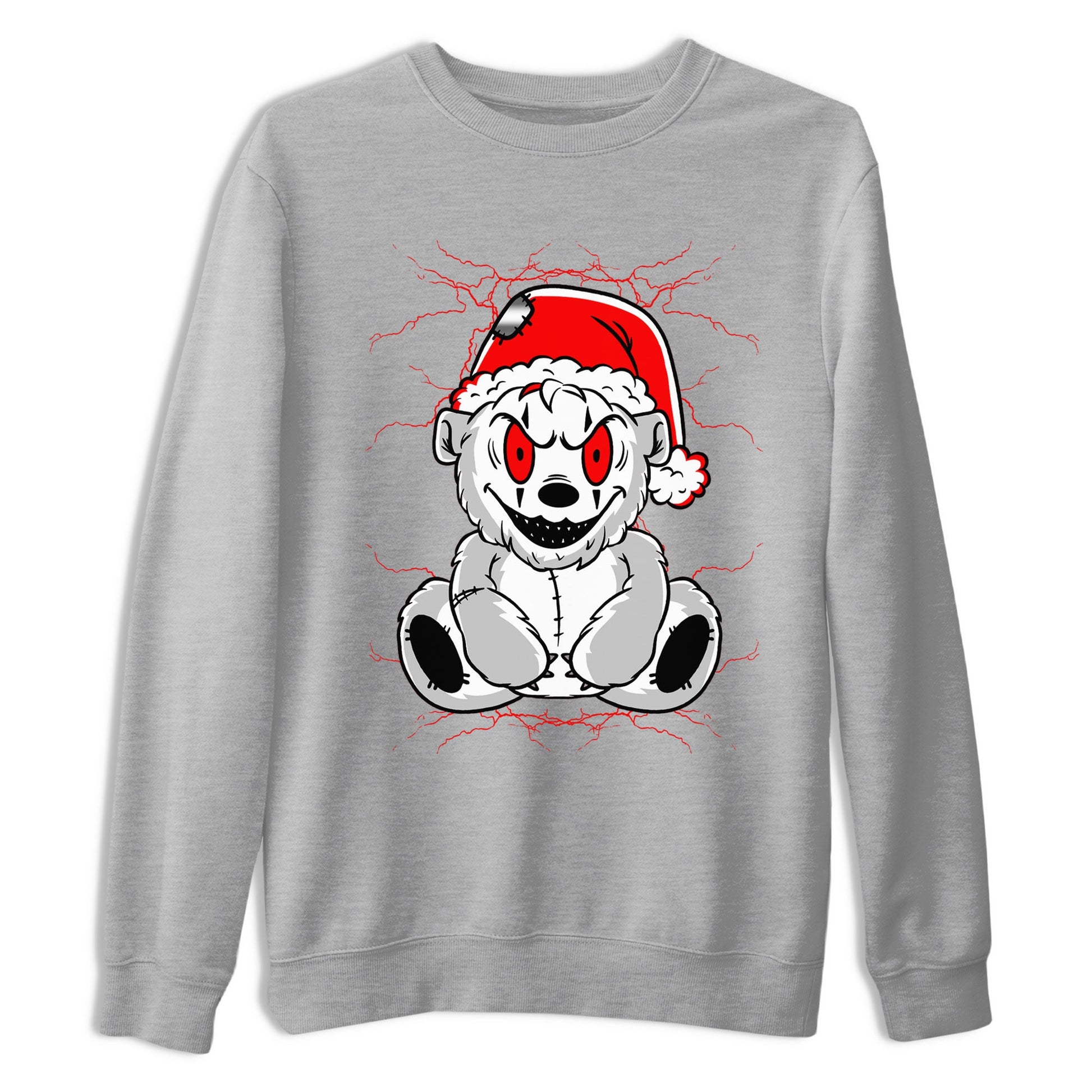 Air Jordan 12 Cherry shirt to match jordans Creepy Bear sneaker matching t-shirt 12s Cherry SNRT Sneaker Release Tees Unisex Heather Grey 2 T-Shirt
