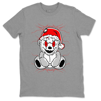 Air Jordan 12 Cherry shirt to match jordans Creepy Bear sneaker matching t-shirt 12s Cherry SNRT Sneaker Release Tees Unisex Heather Grey 2 T-Shirt