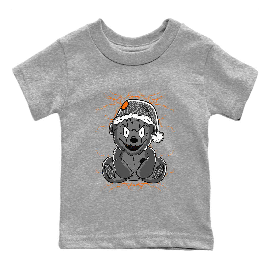 Air Jordan 3 Fear shirt to match jordans Creepy Bear sneaker tees Air Jordan 3 Retro Fear SNRT Sneaker Release Tees Crew Neck T-ShirtBaby Toddler Heather Grey 2 T-Shirt