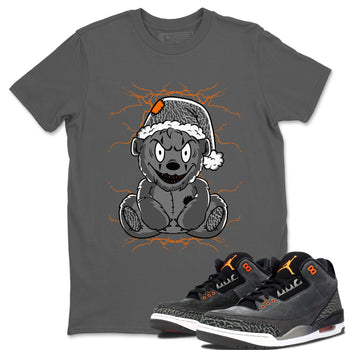 Air Jordan 3 Fear shirt to match jordans Creepy Bear sneaker tees Air Jordan 3 Retro Fear SNRT Sneaker Release Tees Crew Neck T-ShirtUnisex Cool Grey 1 T-Shirt